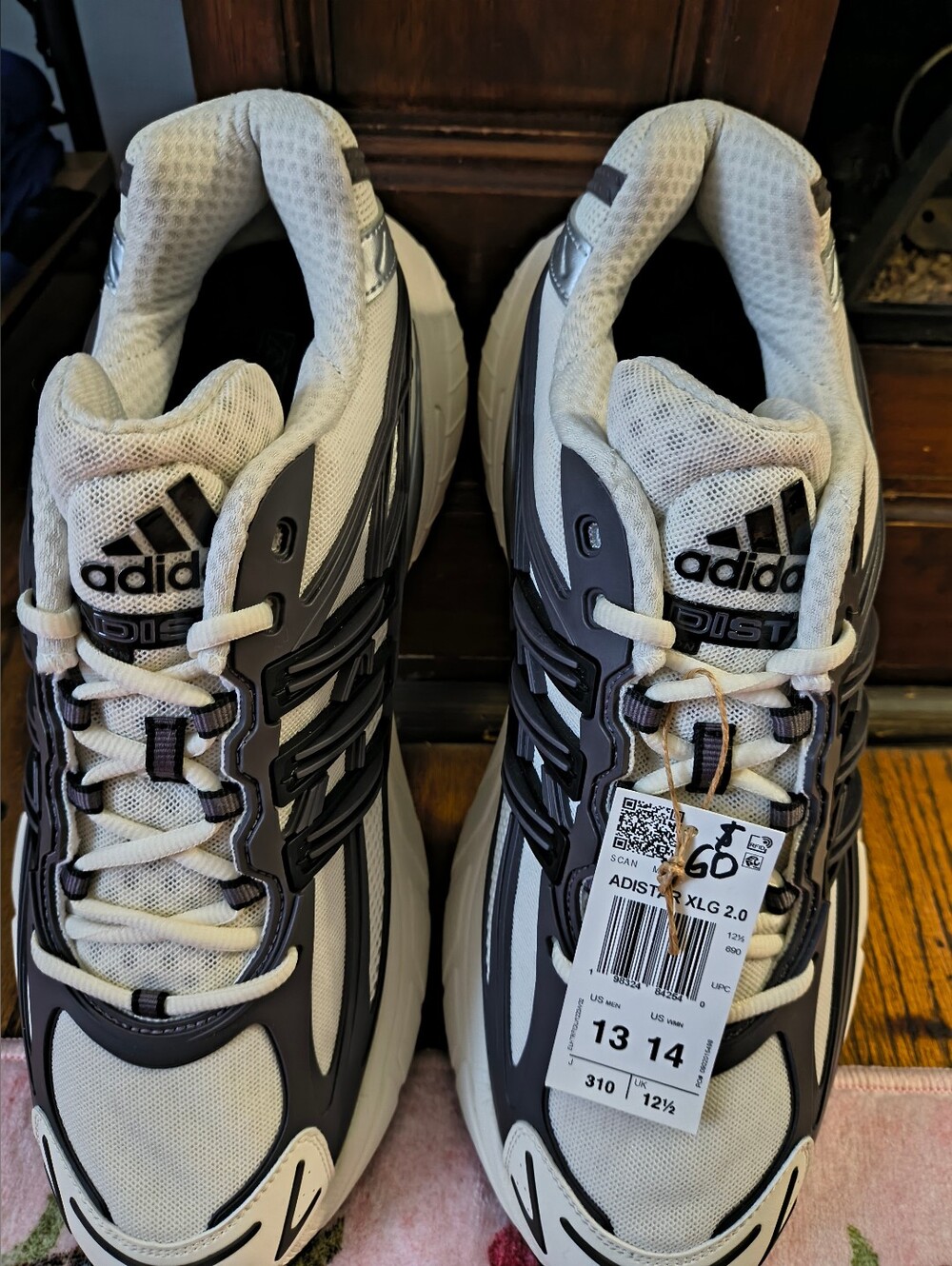 Adidas White and Gray Running Shoes
